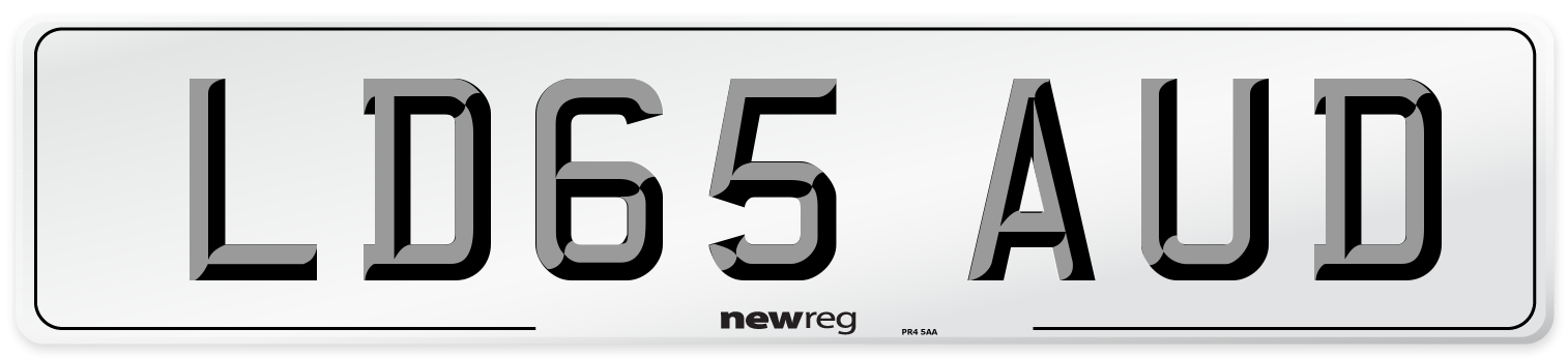 LD65 AUD Number Plate from New Reg